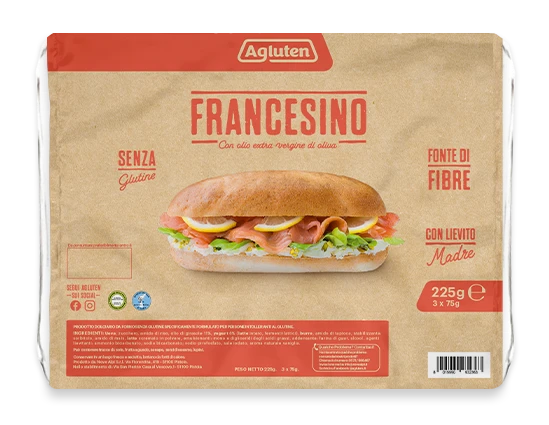 Französisches Baguette in praktischen Einzelportionen 225 g (3 x 75 g) Agluten