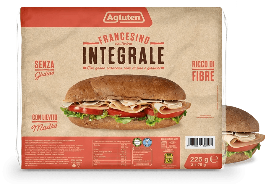 Französisches Baguette in praktischen Einzelportionen 225 g (3 x 75 g) Agluten