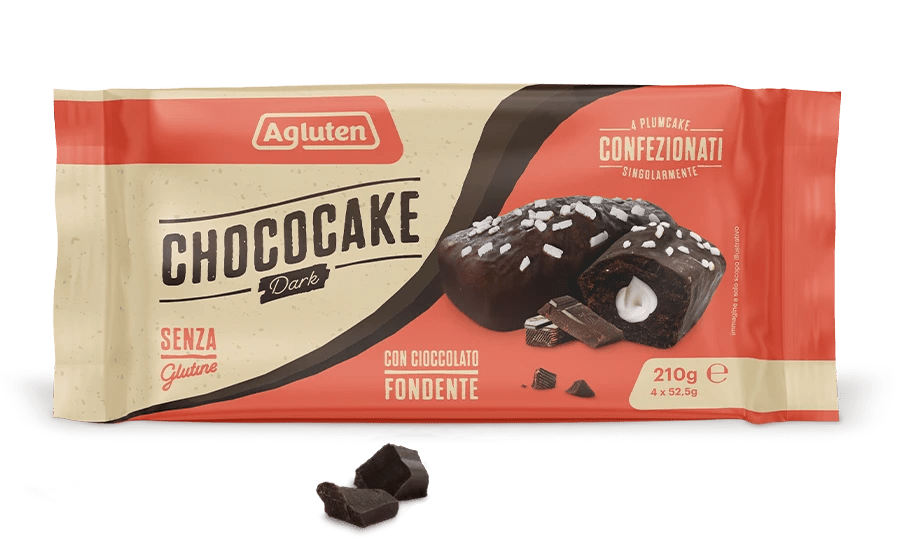Dunkler Schokoladenkuchen gefüllt mit Milchcreme, glutenfrei  210 g (4 x 52,5 g)