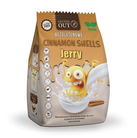 Gluten Out Jerry Cinnamon Shells 375g