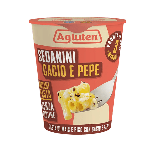 Instant-Nudeln mit Käse-Pfeffer-Sauce Agluten