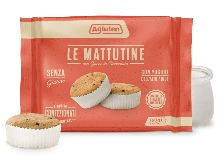 Muffins mit Schokoladenstückchen (4 x 40 g) Agluten