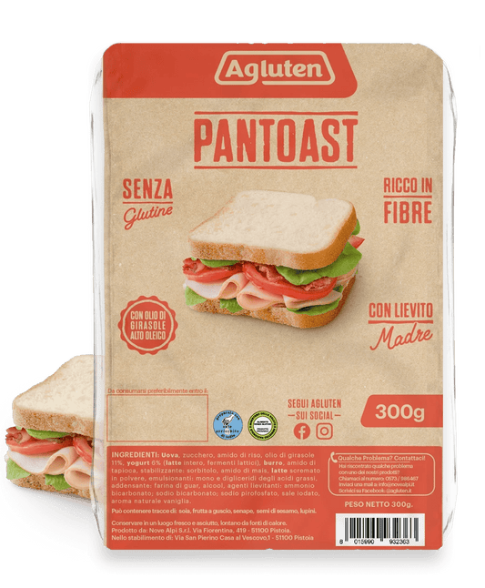 Toast -Glutenfreies Weißbrot. 300g Agluten